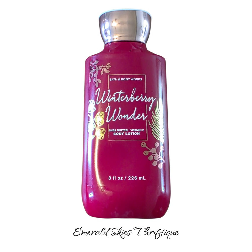 BATH & BODY WORKS WINTERBERRY WONDER 8 OZ BODY LOTION MOISTURIZER NEW! Free ship